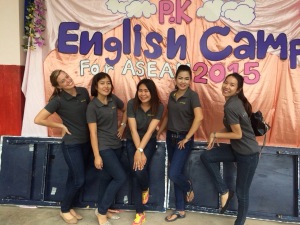 high school foreign language department at their English camp :)